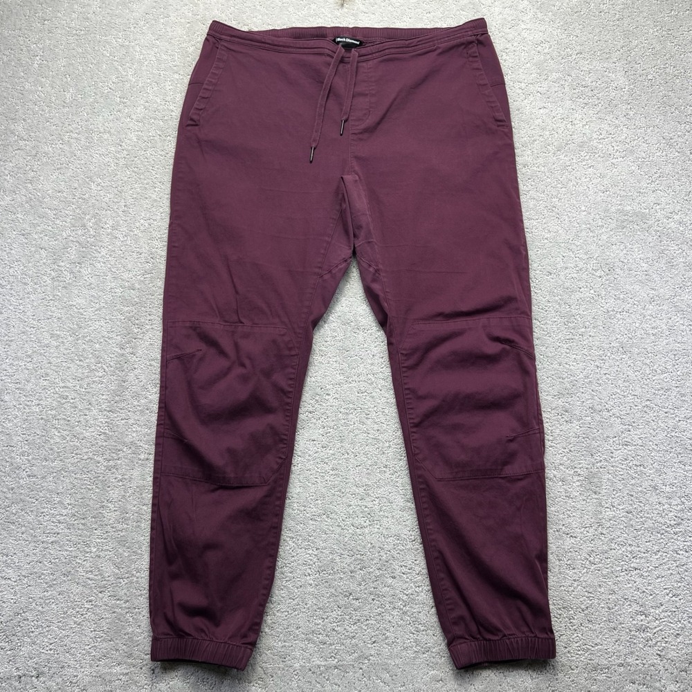 Black Diamond Notion Pants Womens XL Plum Purple Cotton Stretch Climbing Joggers